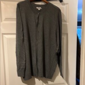 Gray Button-Up Cardigan
